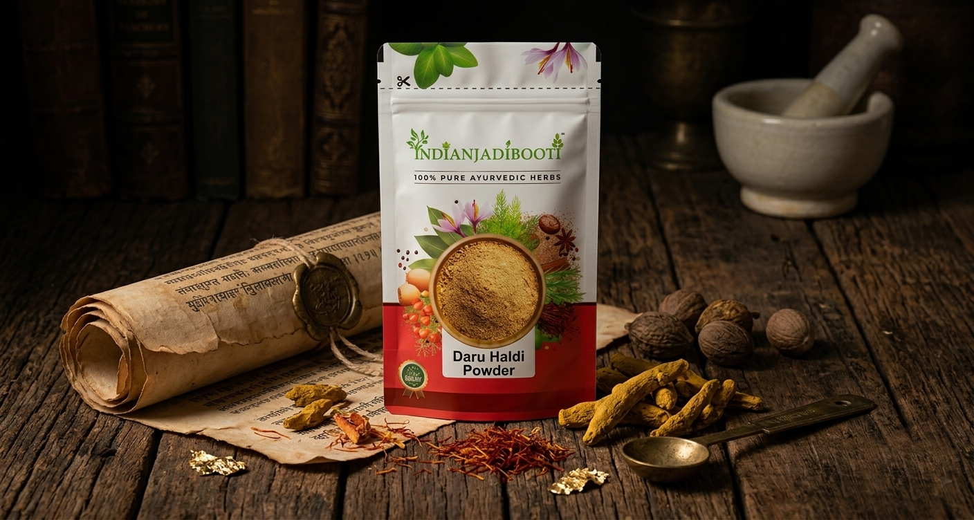 IndianJadiBooti Pure Daru Haldi Powder | Raw Berberis Aristata (Tree Turmeric) for Hepatic Support, Metabolic Wellness & Skin Clarity, 100 Grams Pack
