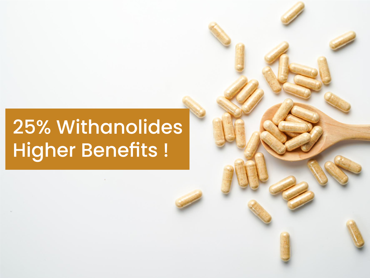 Vlado's Himalayan Organics Ashwagandha -25 % Withanolides with Maximum High Potency - 600MG - Highly Concentrated & Third-Party Lab Tested - Ayurvedic Supplement - Focus, Mood Support, Increase Energy, Strength - Enhanced Mood & Performance I 1st in India - 30 Capsules
