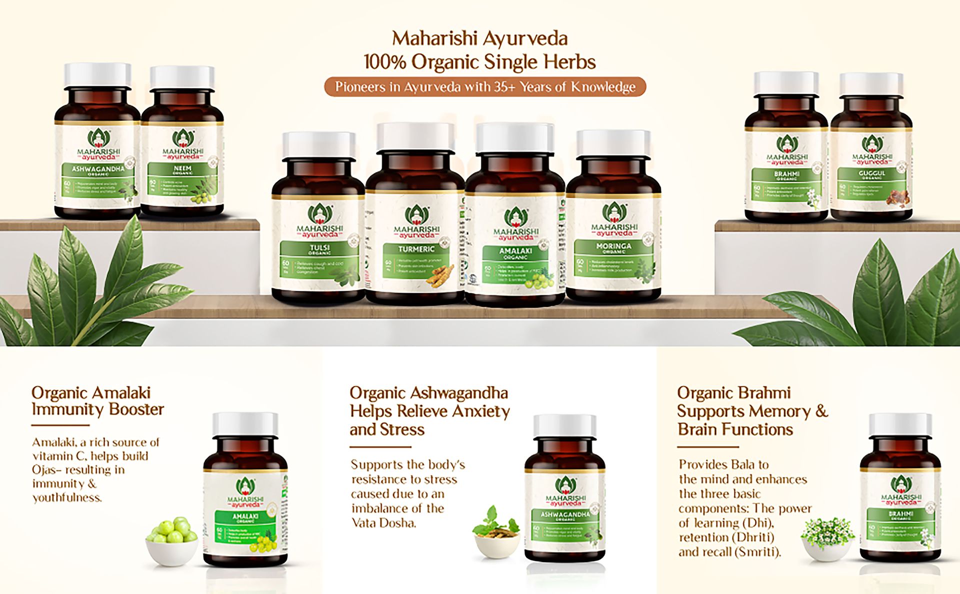 Maharishi Ayurveda OrganicTurmeric Capsules 500 MG |Boosts Immunity | Joint Support | Anti-Inflammatory | Supports Skin Health | 60 Capsules