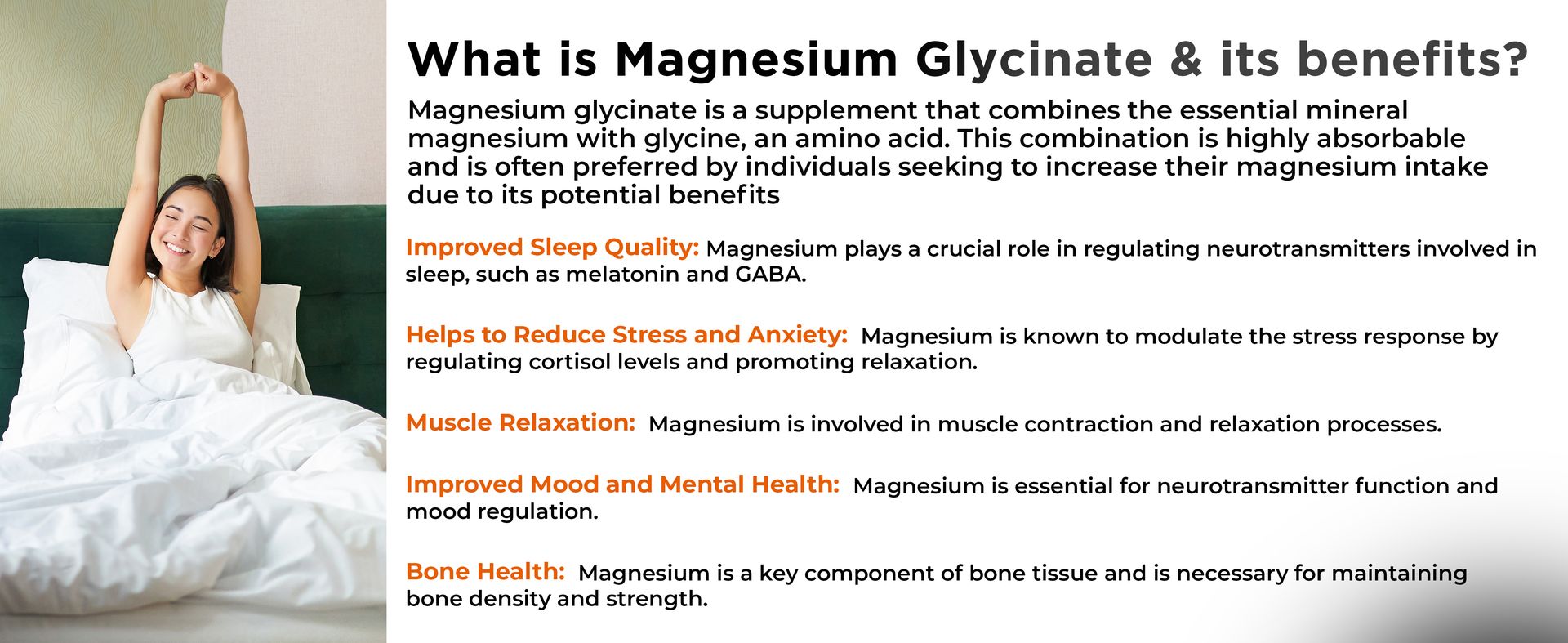 Health Veda Organics Magnesium Glycinate Supplement 550 mg | 60 Veg Capsules for All Adults | Supports Sleep, Relaxation & Muscle Recovery