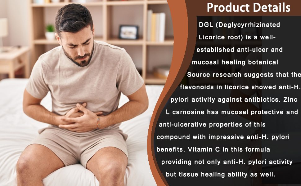 Zincasin +Plus (LeeWell) Gastric Health Supplement, 30 Tablets