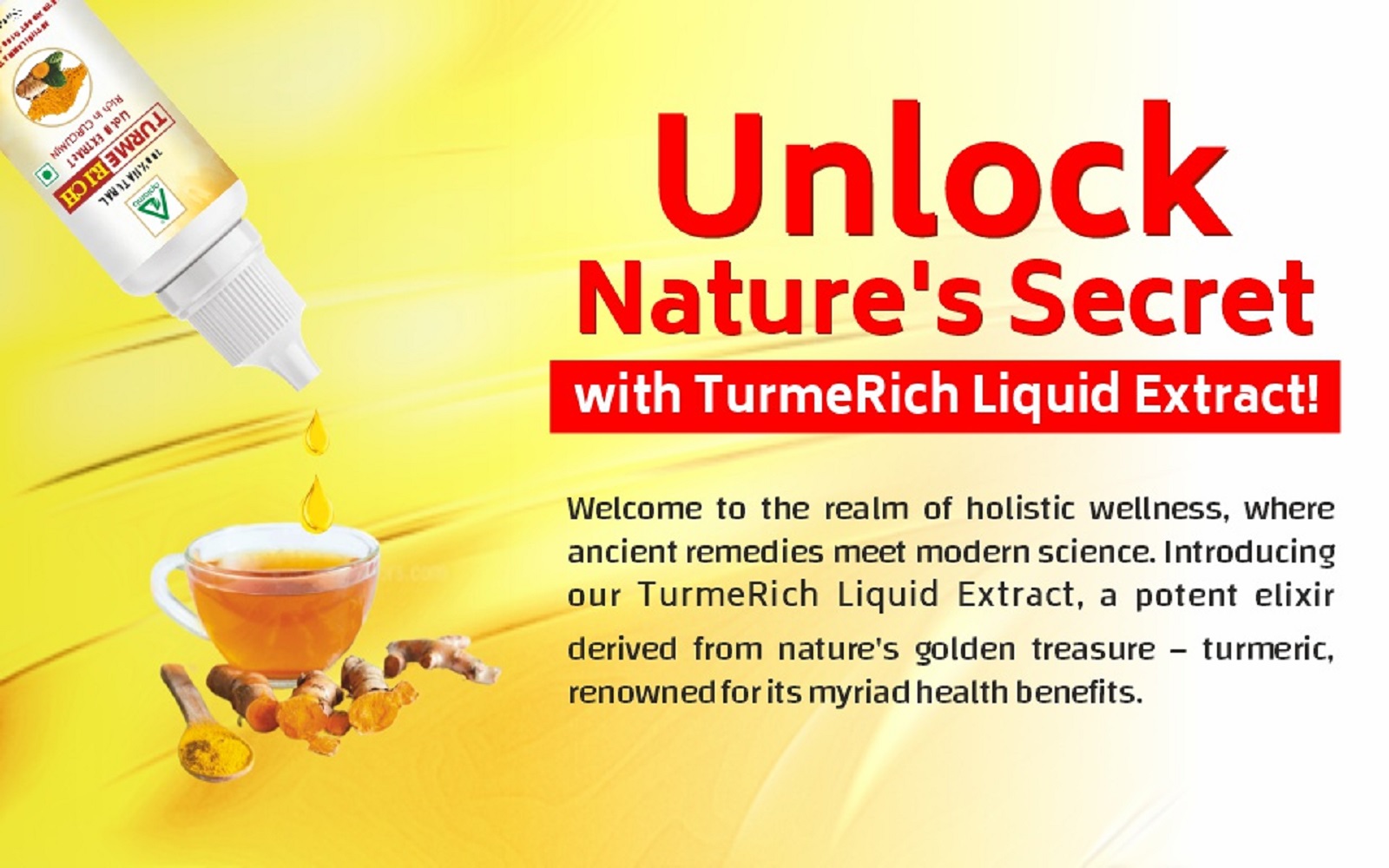 Aplomb Turmerich Liquid Extract | Turmeric Extract | Herbal Supplement | Antioxidant | Boost Immunity & Strength Naturally | 20ml