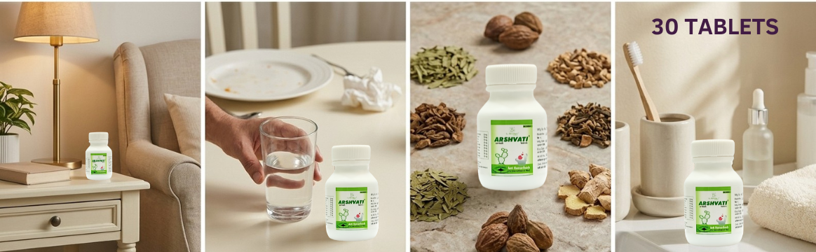 LA BOTANIQUE Arshvati Ayurvedic Tablets for Piles, Bleeding, & Digestive Health | Herbal Relief with Neem, Kutki, Nagkesar, Harad & Saunf | Natural Gut Support