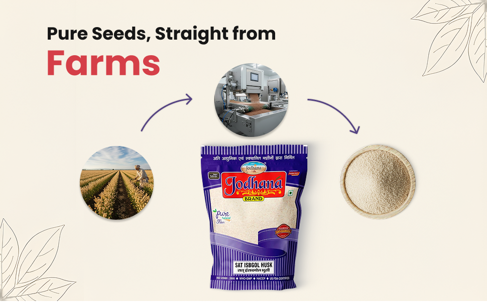 Psyllium Husk, 500g (Sat-Isabgol Bhusi)
