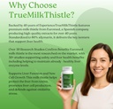 NatureCity TrueMilkThistle | Milk Thistle Supplement 525mg | Milk Thistle (80% silymarin) containing 420mg of Silymarin | Antioxidant Support | Liver Support Supplement | 60 Veggie Capsules 5