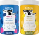 Bellway Super Fiber Powder + Fruit, Sugar Free Organic Psyllium Husk Powder Fiber Supplement for Regularity, Bloating Relief & Gut Health, Non-GMO, Mixed Berry & Pineapple Passion Fruit 2