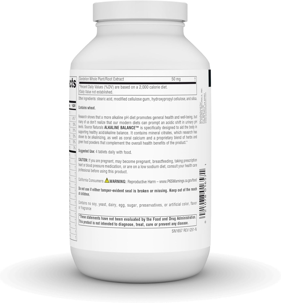 Source Naturals Alkaline Balance to Support PH Balance* - 240 Tablets 5