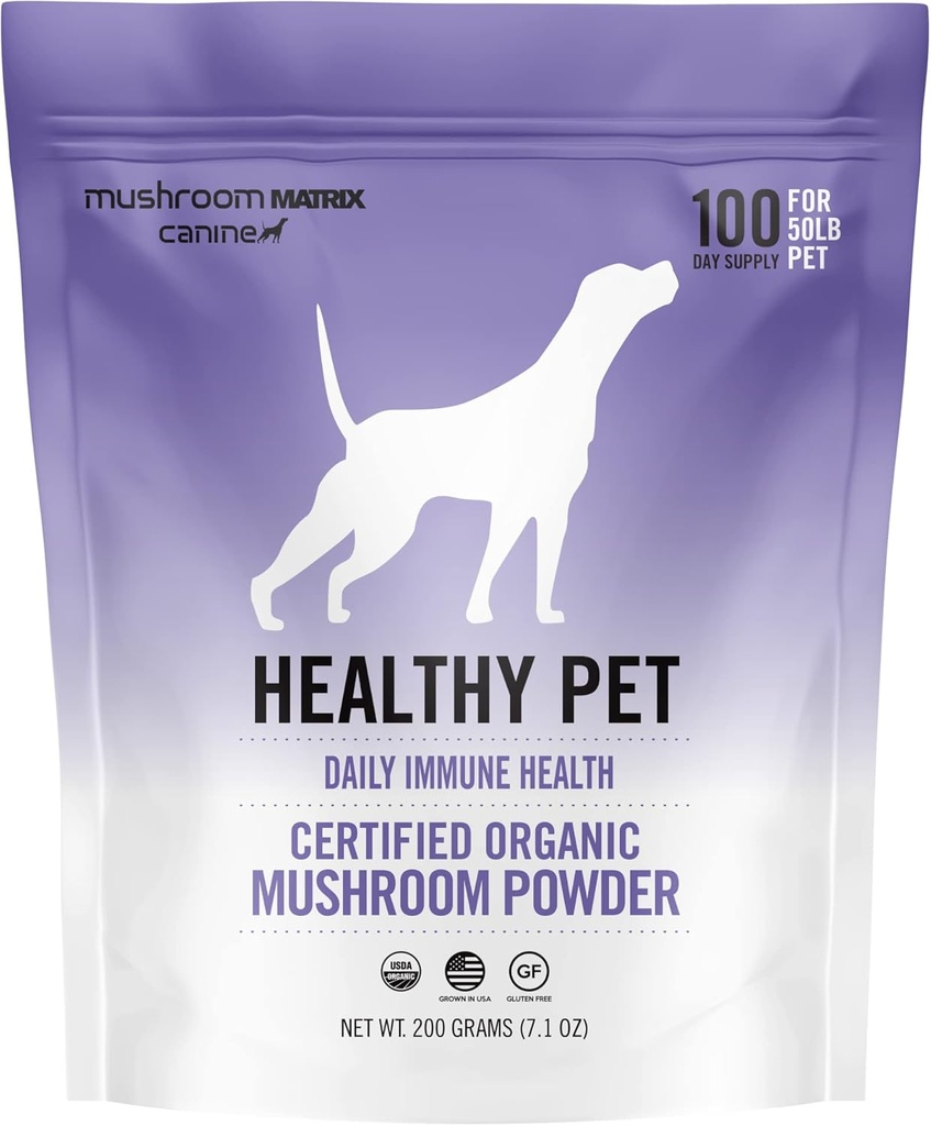 Om Mushroom Matrix Healthy Pet Mushroom Supplement, Supports Daily Functional Immune Support for Dogs & Cats, 200 Grams, 7.1 oz 2