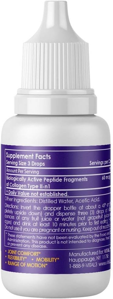 Vital 3 Joint Solution® Clinically Proven Liquid Knee Relief + Bronson Antarctic Krill Oil 1000 mg with Omega-3s EPA, DHA 5