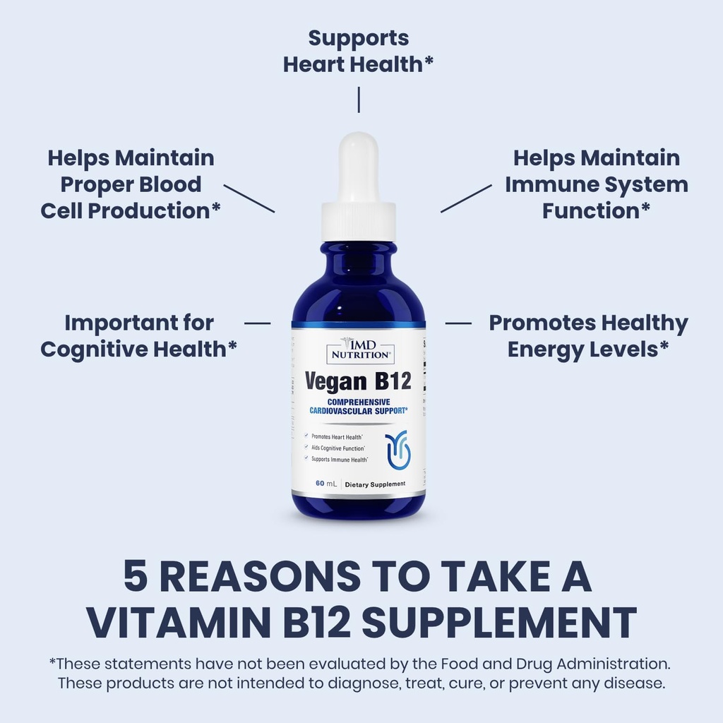 1MD Nutrition Vegan Vitamin B12 I 5000mcg Methylcobalamin Supplement | Energy, Immune Support 3