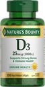 Nature's Bounty Bounty D-1000 IU Dietary Supplement Rapid Release Liquid Softgels 350 ea (Pack of 3) 4