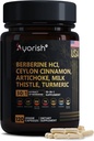 Berberine Supplement – High Strength 7500mg Equivalent – Berberine with Ceylon Cinnamon, Milk Thistle & Turmeric – 120 Vegan Capsules – Non-GMO, USA Formulated 2