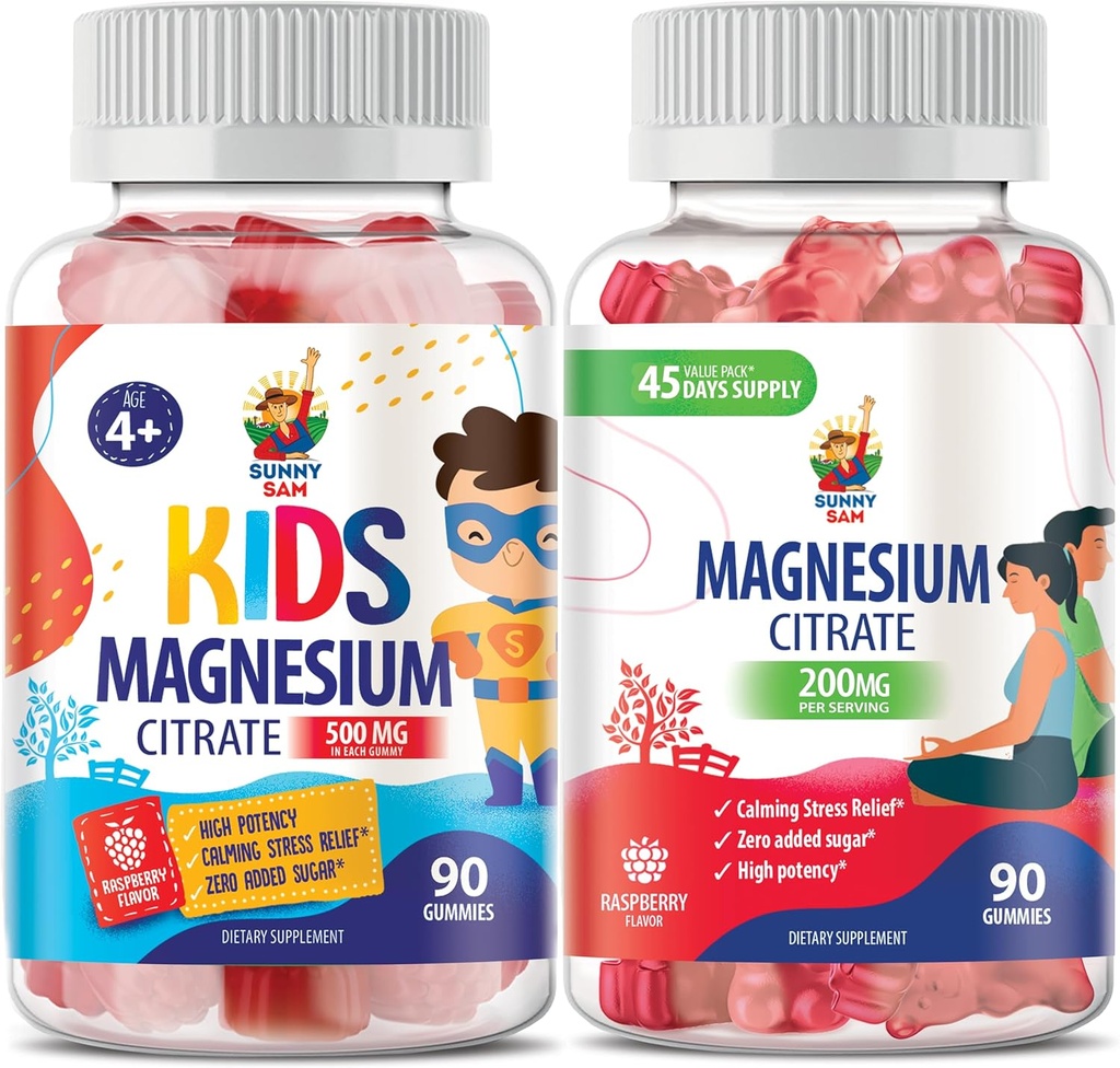 Magnesium Gummies for Kids & Adults - Calm Magnesium Chews - Magnesium Citrate Chewable Supplement for Mood & Muscle Support 2