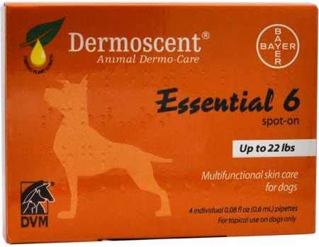 Bayer Dermoscent 6 Spot On Skin Care for Small Dogs up to 22 lb Fish Oil Nutritional Supplements 2