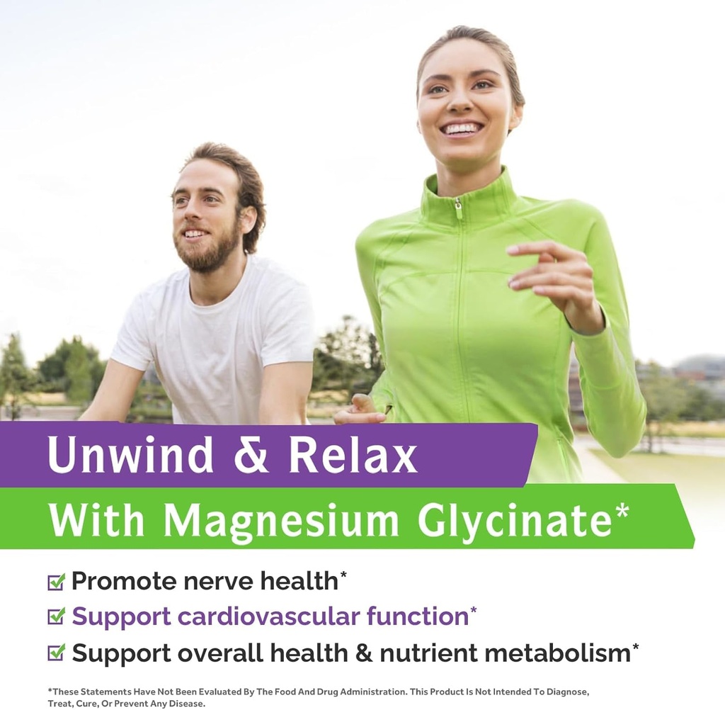 Innate Vitality Magnesium Glycinate 500mg | 70mg Elemental Magnesium Supplement- High Absorption, Non Buffered, Non-GMO & No Gluten - Nerve, Bone & Heart Health - 60 Vegan Capsules Magnesio 5