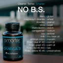 (5 Pack) Smarter Omega 3 Fish Oil, Berry Flavor, Burpless, Tasteless, 2000mg, Potent Triple Strength DHA EPA Brain Omega-3, Made with AlaskOmega® 5