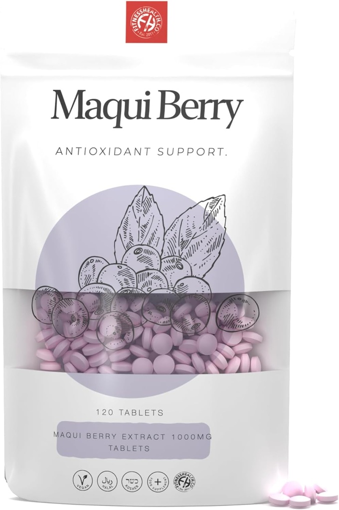 Fitness Health Maqui Berry Extract 120 Tablets 2000MG | Supplement for Energy Booster | Pure Maqui Berry | Manufactured in The UK 4