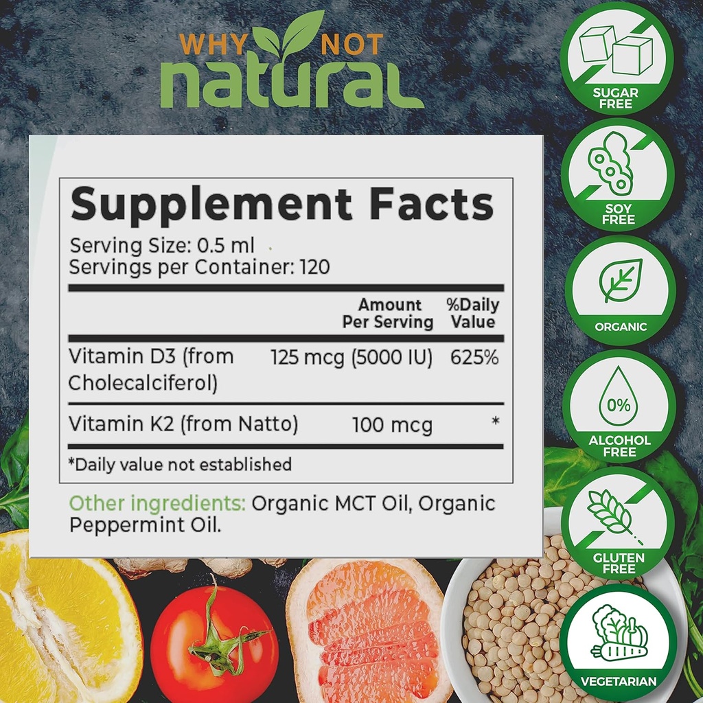 Why Not Natural Liquid Collagen and Vitamin D3 K2 Drops 6