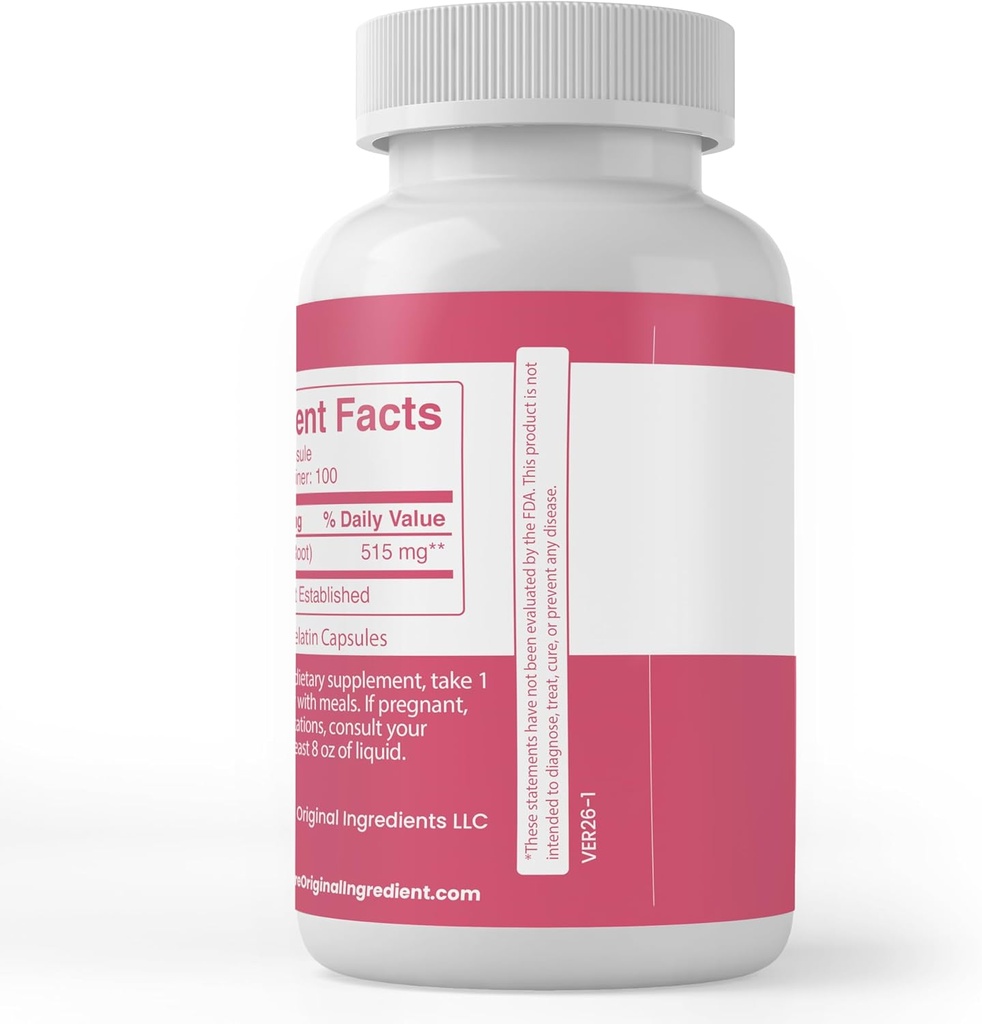 PURE ORIGINAL INGREDIENTS White Peony, (100 Capsules) Always Pure, No Additives Or Fillers, Lab Verified 4