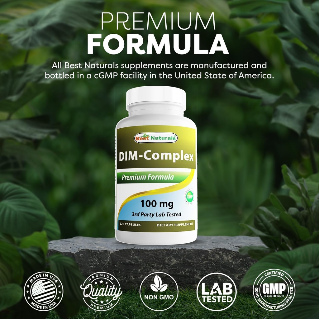 Best Naturals DIM Complex 100 mg 120 Capsules (120 Count (Pack of 3)) 6