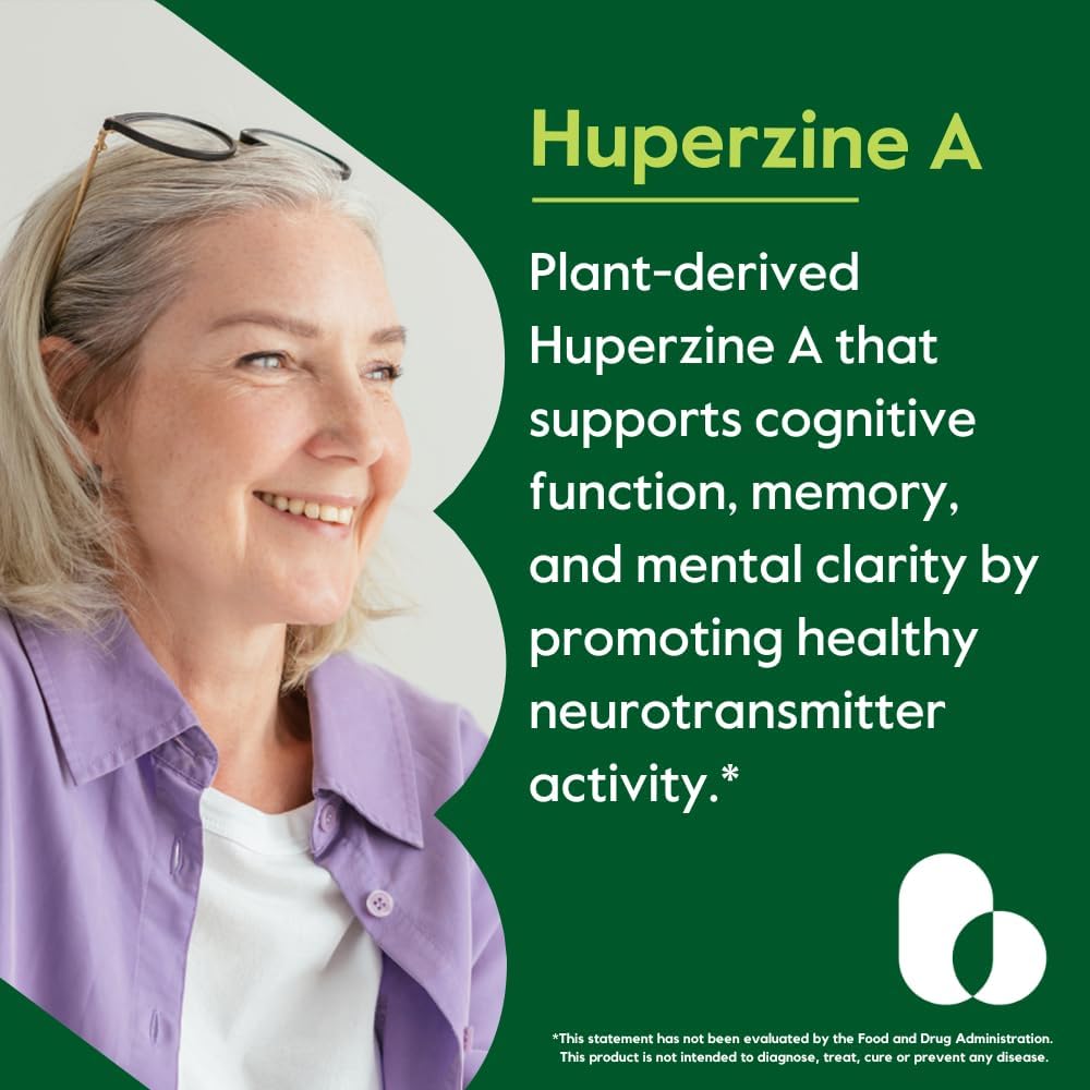 BESTVITE Huperzine A 200mcg from Naturally Derived Huperzia Serrata (120 Vegetarian Capsules) - No Stearates - No Flow Agents - Vegan - Non GMO - Gluten Free - Superior Form of Huperzine A 4