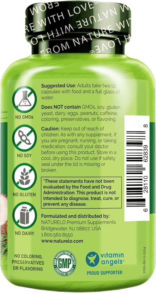 NATURELO Hair, Skin and Nails Multivitamin, 60 Count Collagen Peptide Powder, 45 Servings 3