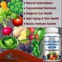 Fruit and Veggie Superfood Greens - 28 Fruits and Vegetables incl. Alfalfa, Barley Grass, Spirulina, Beet Root, Tart Cherry, Concentrated Natural Antioxidants- 60 Tablets 4