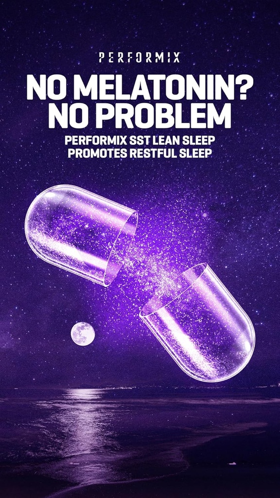 PERFORMIX - SST Support Lean Sleep - Herbal Sleep Aid Supplement - Gentle Nighttime Support - Calming Formula - 60 Veggie Capsules for Adults 3