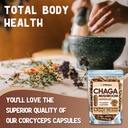 XPRS Nutra Chaga Mushroom Capsules - Premium USDA Chaga Mushrooms Capsules- Encapsulated Chaga Mushroom Powder for an Immunity Boost - Vegan Friendly Superfood for Chaga Tea and Beverages - 180 Count 4