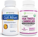 All-Natural Liver and Gut Support | Organic Milk Thistle, Organic Dandelion Root & Organic Black Pepper | Ginger, Artichoke Leaf Extract, Deglycerized Licorice Root & Patented Zinc Carnosine 2