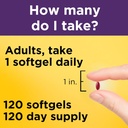 Hair, Skin & Nails with 2500 mcg of Biotin Softgels, 60 Count for Supporting Healthy Hair, Skin and Nails 6
