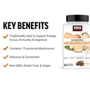 Force Factor Modern Mushrooms Soft Chews, Mushroom Supplement with Lions Mane, Turkey Tail, & Cordyceps to Support Energy, Immunity, & Digestion, Cinnamon Roll, 120 Soft Chews, 2-Pack 3