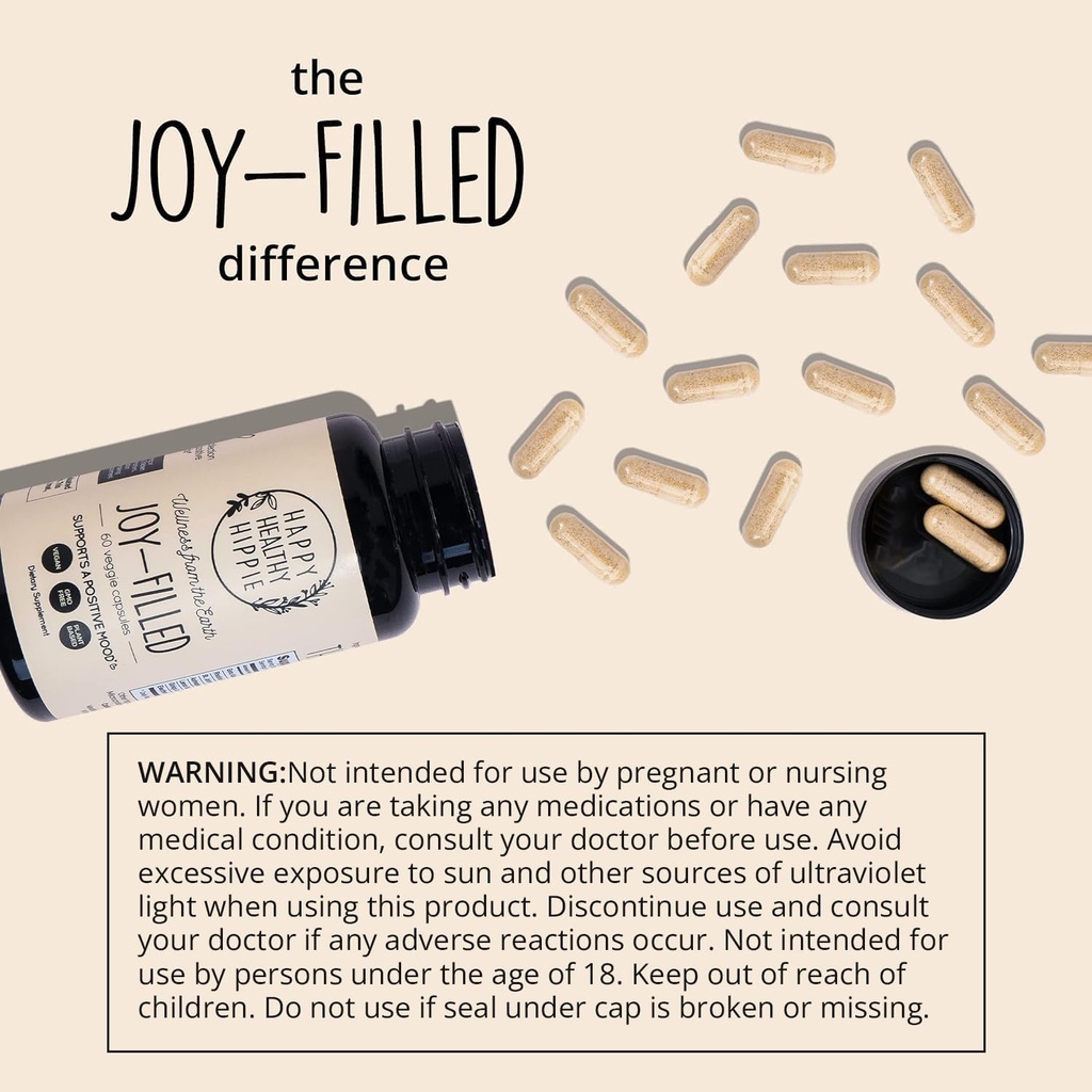 Happy Healthy Hippie Beetroot Superfood Capsules + Joy-Filled Mood Support Supplements 4