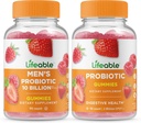 Lifeable Men's Probiotic 10 Billion + Probiotic 2 Billion CFU, Gummies Bundle - Great Tasting, Vitamin Supplement, Gluten Free, GMO Free, Chewable Gummy 2