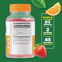 Lifeable Vitamin D 10000 IU + Phosphatidylserine (PS), Gummies Bundle - Great Tasting, Vitamin Supplement, Gluten Free, GMO Free, Chewable Gummy 3