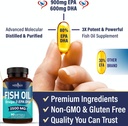 NEW AGE Omega 3 Fish Oil Supplement - Non GMO - EPA, DHA Fatty Acids Gluten Free (270 Softgels (Pack of 3)) 6