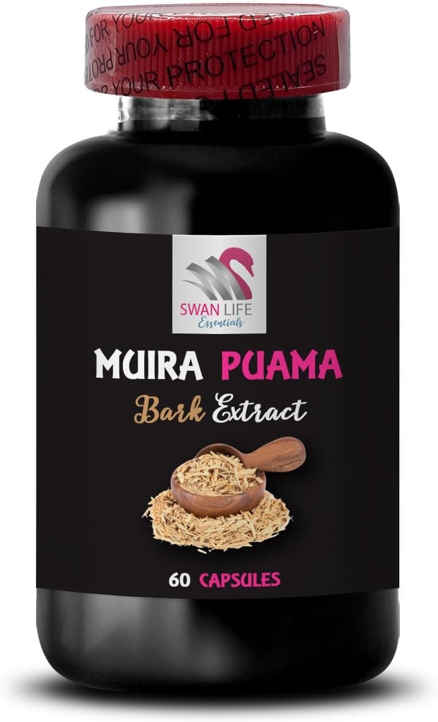 Energy Support Complex - Muira PUAMA BARK Extract - Natural Endurance Lift, Botanical Power Source, Nature’s Energy, Natural Energizer, Mindful Boost, Energizing Routine 1 Bottle 60 Capsules 3