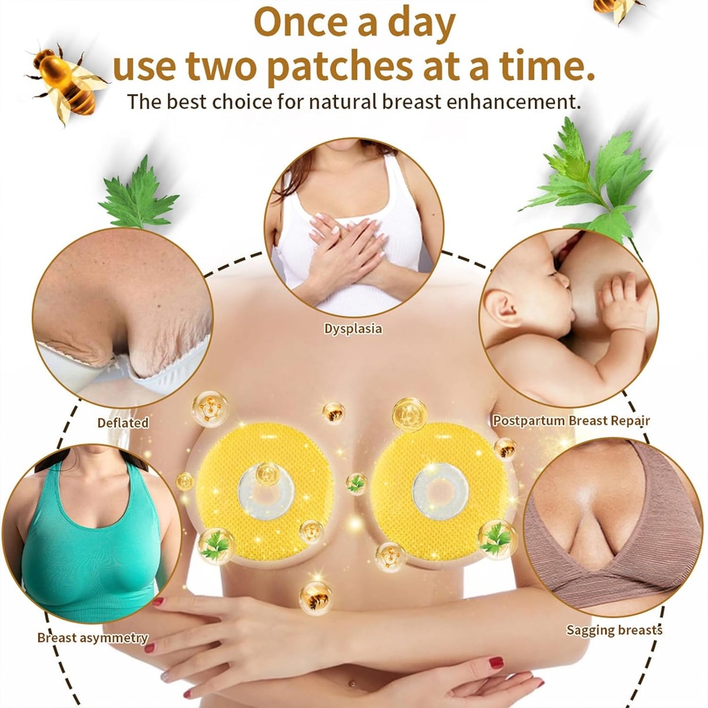 MOONDOR Royal Jelly Breast Enhancement Patch – Natural, Breathable, and Nourishing Firming Patch for Women (2Pack) 5
