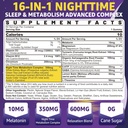 1Pack Melatonin 10mg Gummies, Night Time Metabolism Gummies for Adults, Crush Excess Hoarding While You Rest, Promote Healthy Zzzs, with Magnesium, Ashwagandha, 5-HTP, GABA, 100% Drug Free,Sugar Free 3
