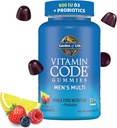 Men’s Multivitamin Gummy: Vitamins C, D, E, B & Zinc for Energy, Stamina & Stress, Probiotics for Digestive & Immune Health, Vitamin Code, Non-GMO, Gluten-Free, 90 Lemon Berry Gummies, 30 Day Count 2