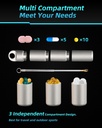 Small Keychain Pill Holder,304 Stainless Steel Portable Pill Case Organizer for Travel,Waterproof Pocket Pill Container Medicine Box for Purse Men (Small Pill Case) 4