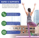 America Medic & Science Rapid-C 1000mg Vitamin C Supplement (3 Pack of 100 Tablets) Energy Booster, Daily Immune System Support, Antioxidant | Vegan, Non-GMO Coated Ascorbic Acid for Adult Men & Women 5