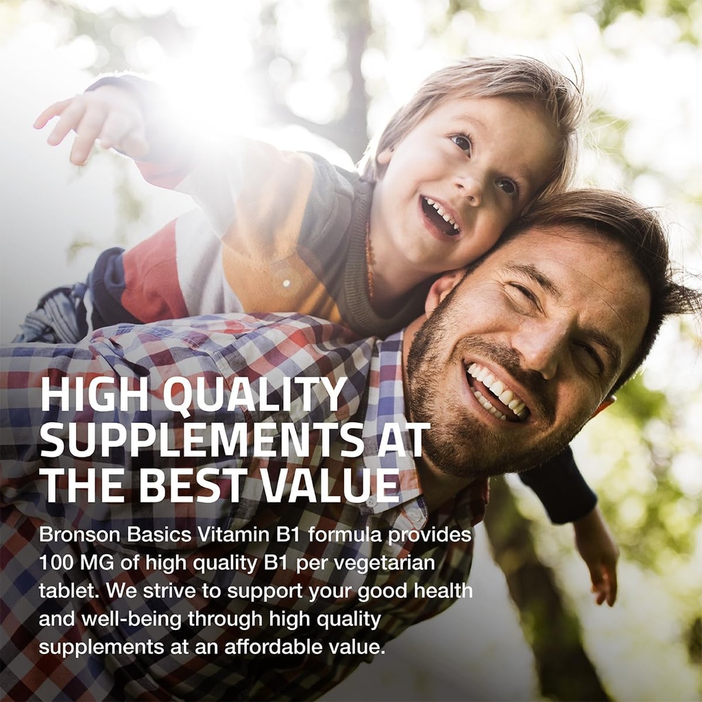 Bronson Vitamin B1 100mg, Non-GMO, 100 Vegetarian Tablets 5