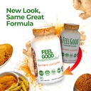 FeelGood Superfoods 1000mg Turmeric Curcumin Capsules, Fortified with 95% Curcumin Extract and Black Pepper Extract, 90 Count 4