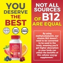 Vitamin B12 Gummies for Adults 5000mcg with Vitamin D3 5000 IU - Chewable B12 Vitamin 5000 MCG Gummies for Women, Vitamin D and B12 Gummy Vitamin 6