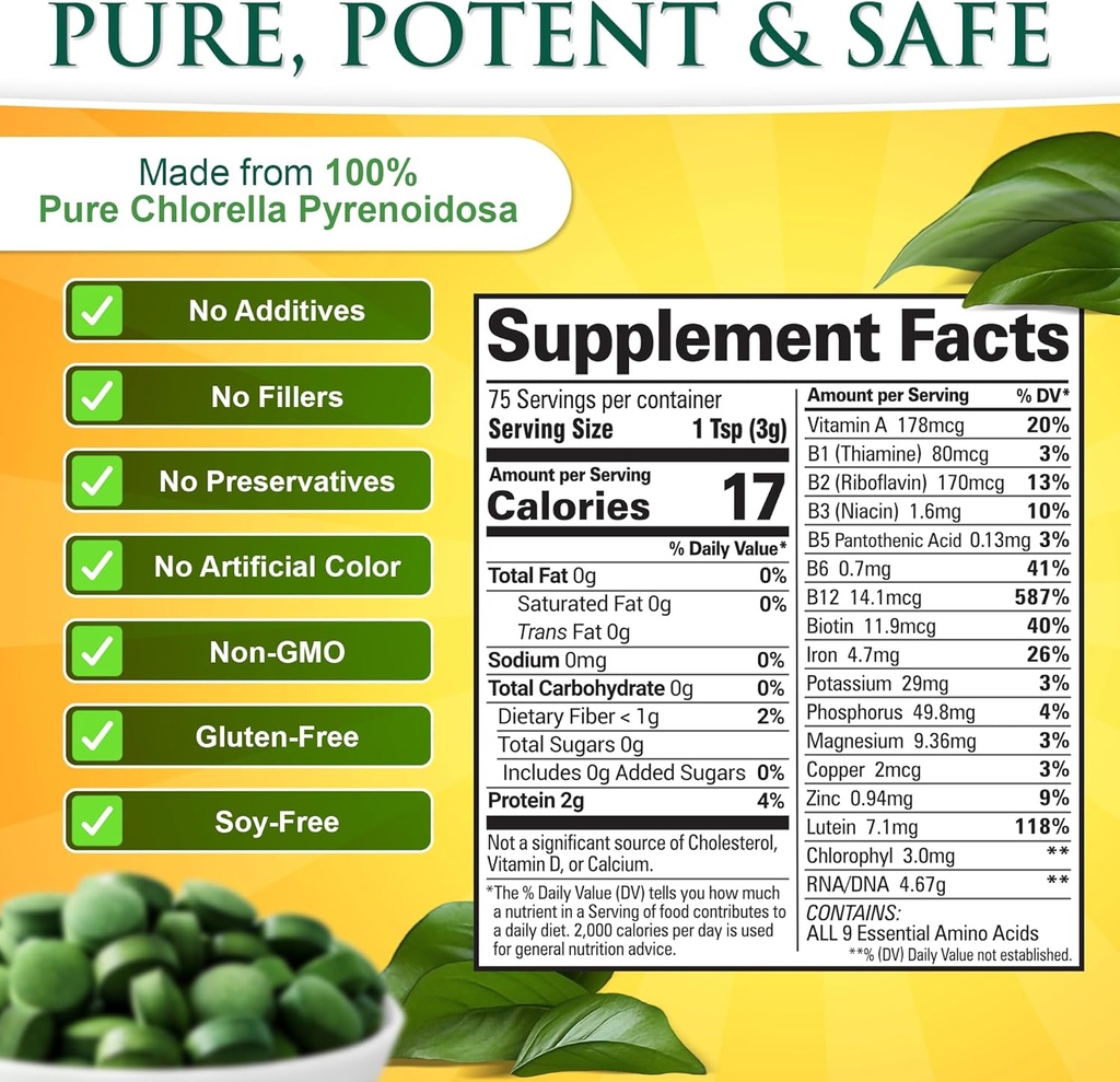 Sunlit Best Premium Chlorella & Spirulina 1000 Count Tablet Bundle | for Immune Support, Energy, Wellbeing 4