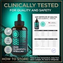 Liquid Chlorophyll Drops with Spirulina for Water - Full Strength Energy, Wellness, Immune Support Supplement - 50mg Chlorophyll Liquid, 12.5mg Spirulina - Lemon Flavor Detox Drink - 2oz, 118 Servings 5