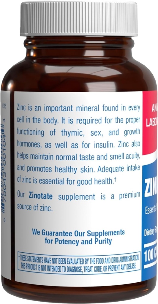 Chelated Zinc Picolinate 30mg - Clinically Formulated High Potency Zinc Supplement for Women & Men for Healthy Skin Bone & Immune System Support - Vegan Non-GMO & Easy to Swallow - 100 Servings 3