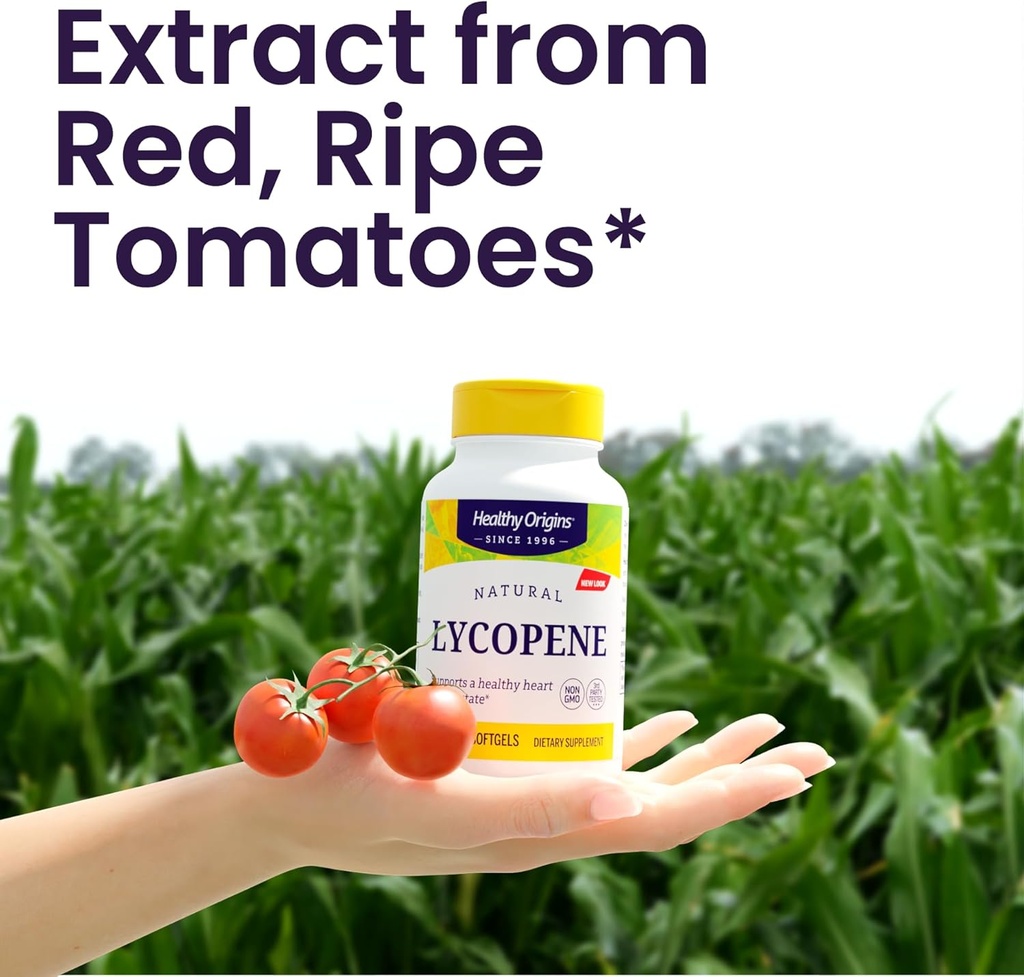 Healthy Origins Lycopene 15 mg (Natural, Non-GMO, Gluten Free, Skin Support, Prostate Support), 60 Softgels 5