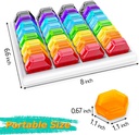 Monthly Pill Organizer 1-Time a-Day: 30 Day Pill Organizer with Labels, Portable Monthly Pill Box, Month Pill Holder ith Portable Zipper Bag for Vitamin, Medicine, Fish Oil, Supplements 6